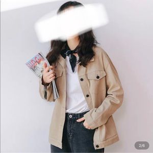 Tan brown jean jacket